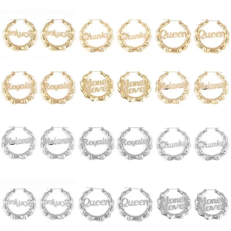 

Trendy Alloy Earring Women Classic Circle Letter Shape Stud Fashion Earrings