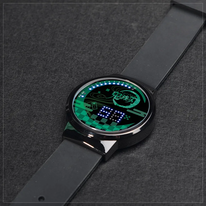 Anime Kimetsu No Yaiba Cos Animation Touch Screen Electronic Watch Demon Slayer Cosplay Accessory Kid Watch Kimono Kochou Watch