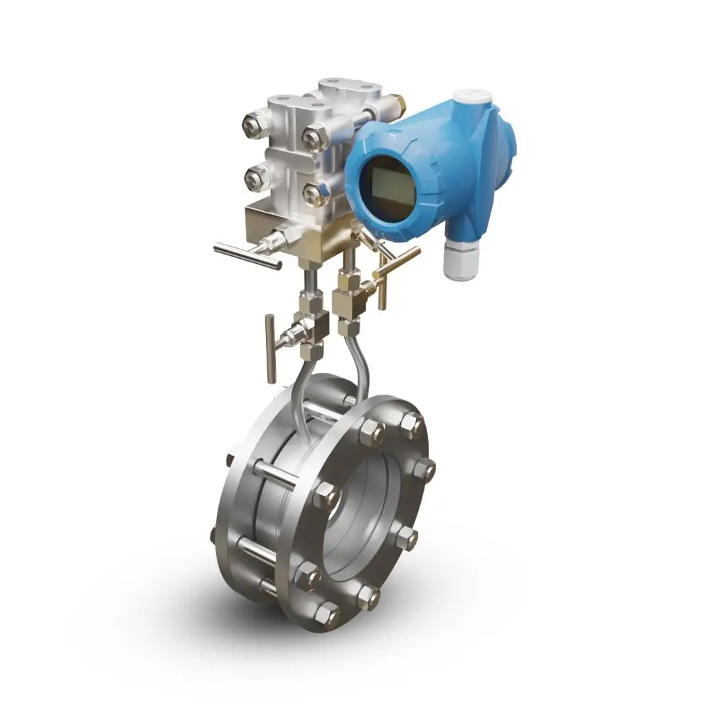 

Stainless steel digital gas liquid orifice plate sensor price water flow meter