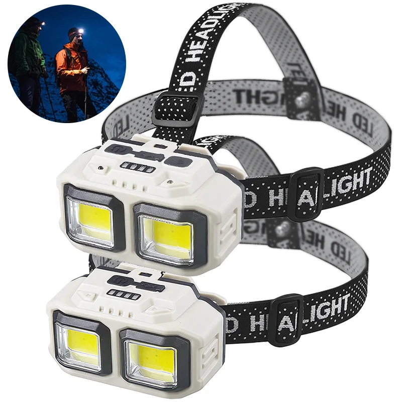 

Powerful LED Headlamp Torch USB Rechargeable Flashlight LED Sensor Head Lamp Waterproof Head Light Camping Fishing Mining Light