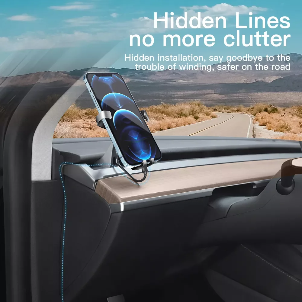 

For Tesla Model 3 2021 Model Y Phone Holder in Car for TESLA Modely Model3 Mobile Phone Holder Stand Interior Accessories