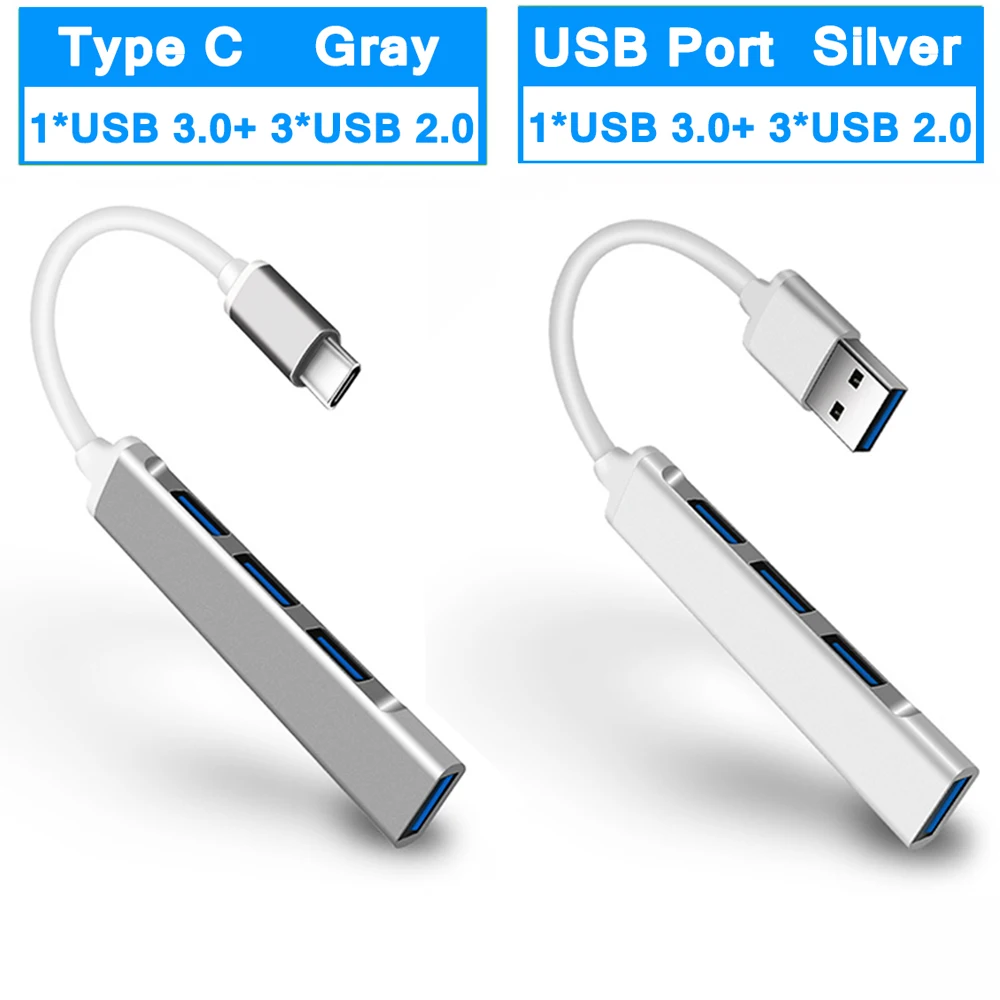 

Type C USB HUB 4 Port Multi Splitter Adapter PC Mobile Phone Mouse 5Gbsp For HUAWEI XIAOMI For MAC OS Windows XP USB 3.0 2.0 HUB