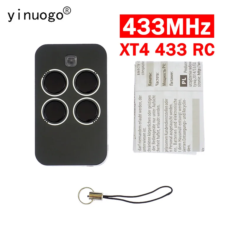 

XT4 433 RC 787456 Garage Door Remote Control 433MHz Garage Door Opener 4 Buttons Transmitter Remote Control