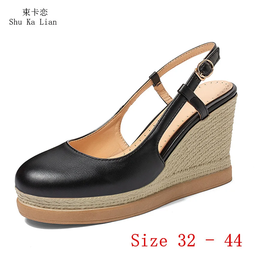 

Wedges High Heels Women Loafers Platform Wedge Casual High Heel Shoes Small Plus Size 32 - 40 41 42 43 44