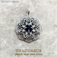 pendant blue lotus flowerbrand new fashion jewelry 925 sterling silver europe accessories gift for woman
