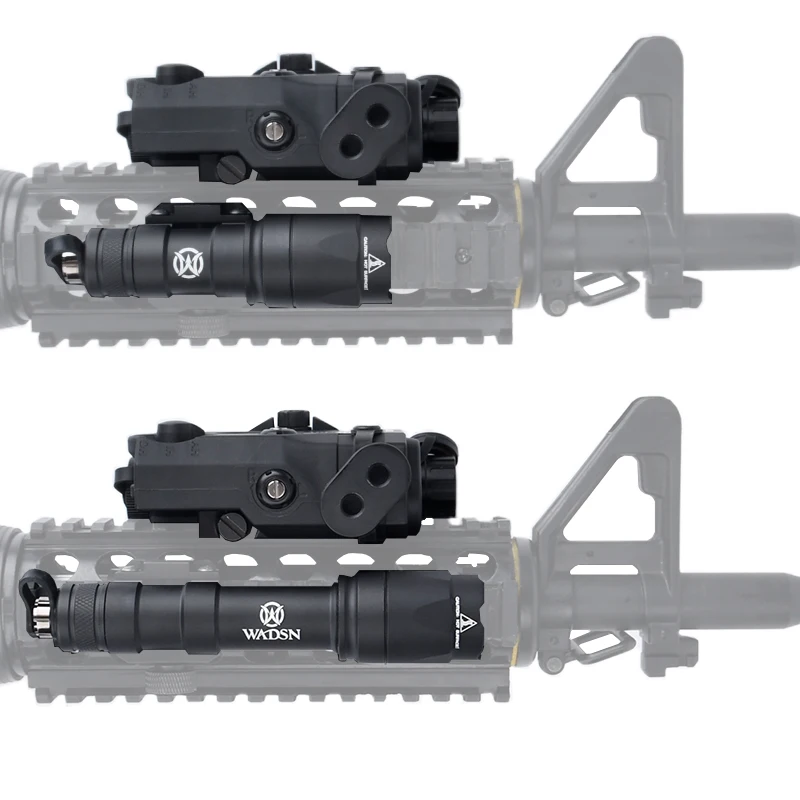 WADSN PEQ15 Red Dot Laser Aiming ИК-аккумуляторный блок M300 M600 Фонарик Тактический двойной пульт
