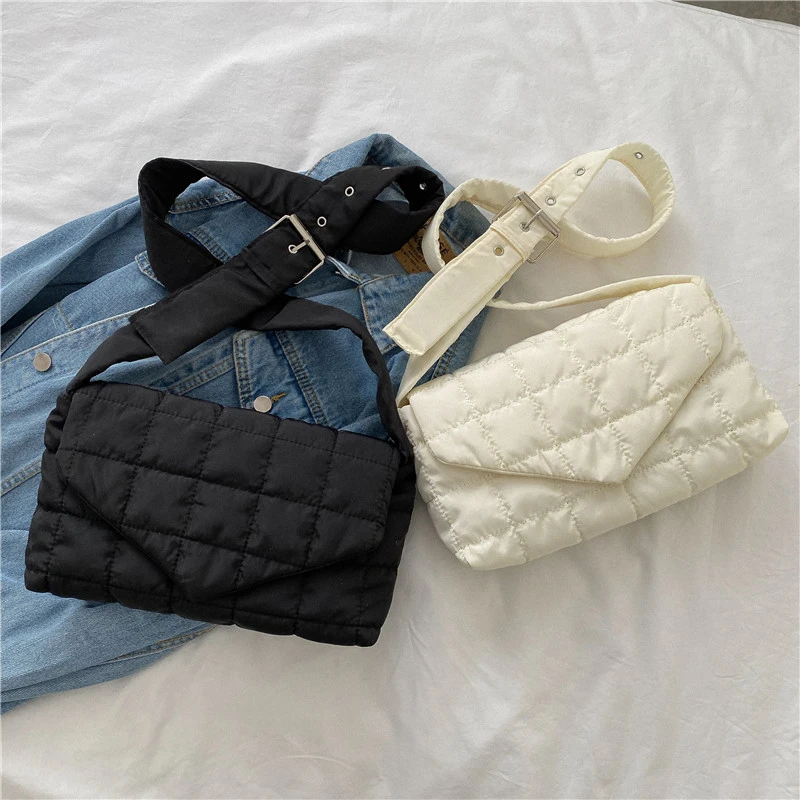 New Fashion Space Pad Cotton Women Shoulder Bags Winter Nylon Padded Quilted Shopper Bags Female Casual Crossbody Bags Handbags