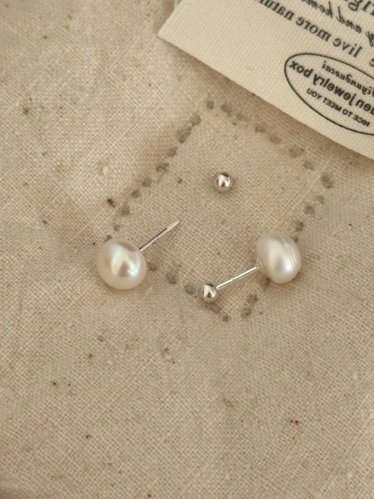 Серьги-гвоздики из стерлингового серебра 999 пробы с винтовой пряжкой и водным