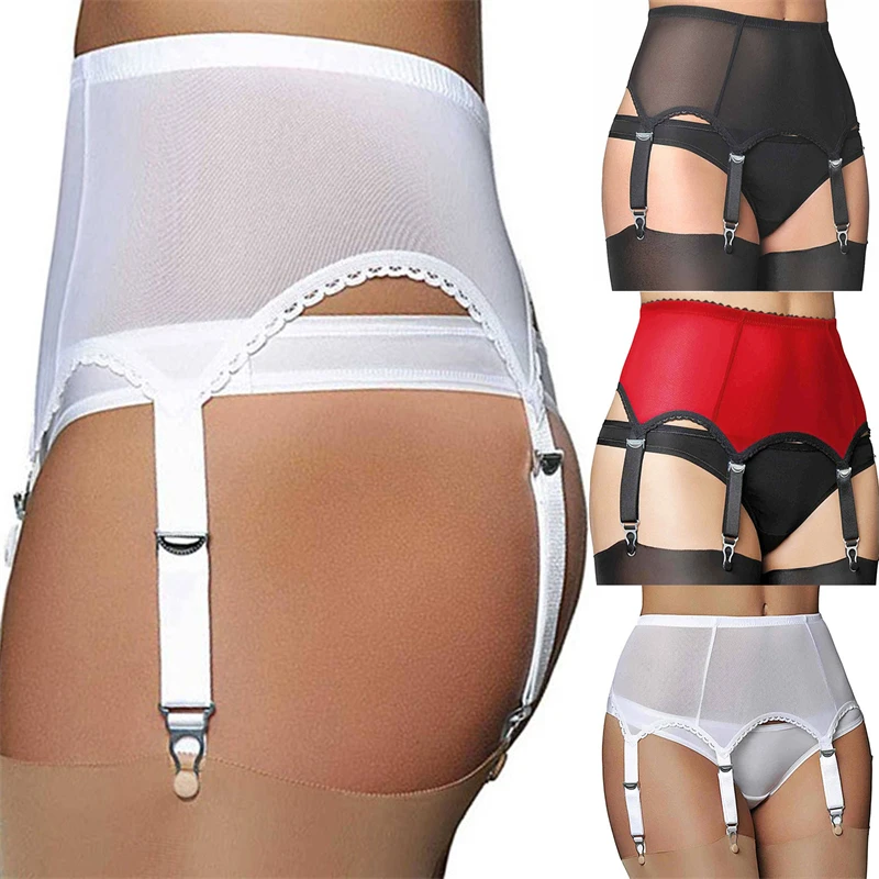 

Women'S Sexy Garter Belt Lingerie Lady Garter Underwear Mesh Adjustable Buckle Non-Slip Belt For Stockings Suspenders Jartiyer