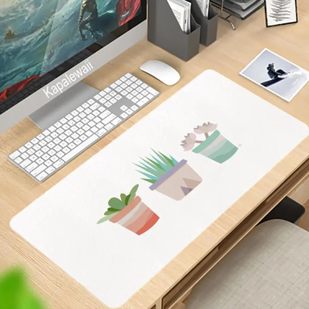 

Plant Green Leaves Mouse Pad Gamer Computer Gaming New Mousepad Anti-slip Gamer Mouse Mat Keyboard Pad Computer Mice Pad