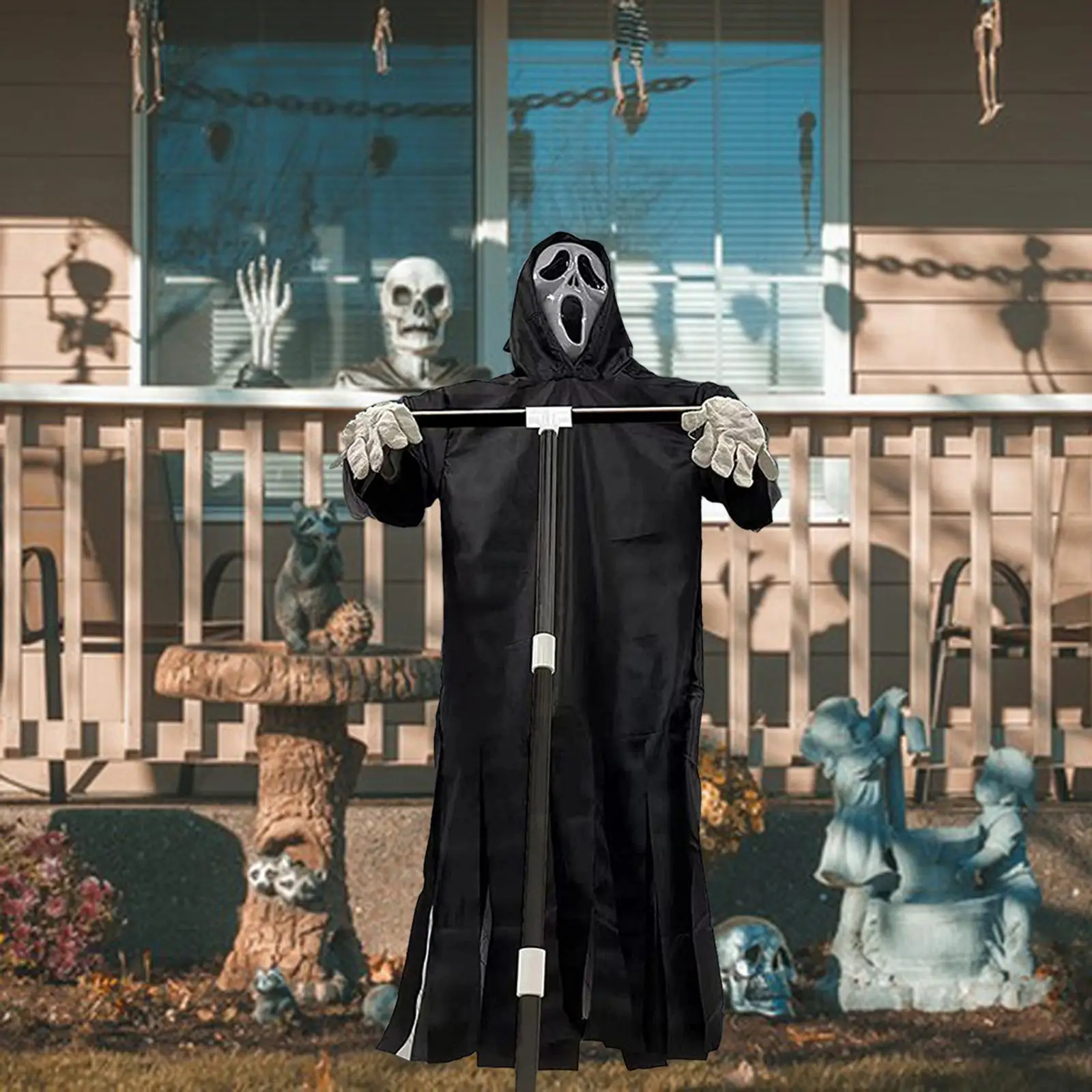 

Украшение для Хэллоуина, страшный крик, пугалка, украшение, Висячие Кричащие призраки для Хэллоуина, искусственное украшение