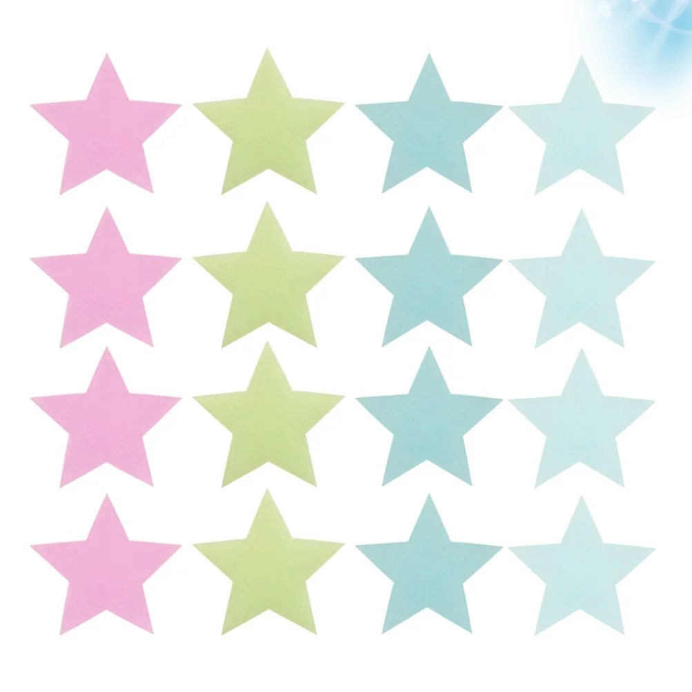 

300 Pcs Wall Sticker Decor Smd Star Wall Sticker Kids Wall Decals Fluorescence Luminous Wall Stickers