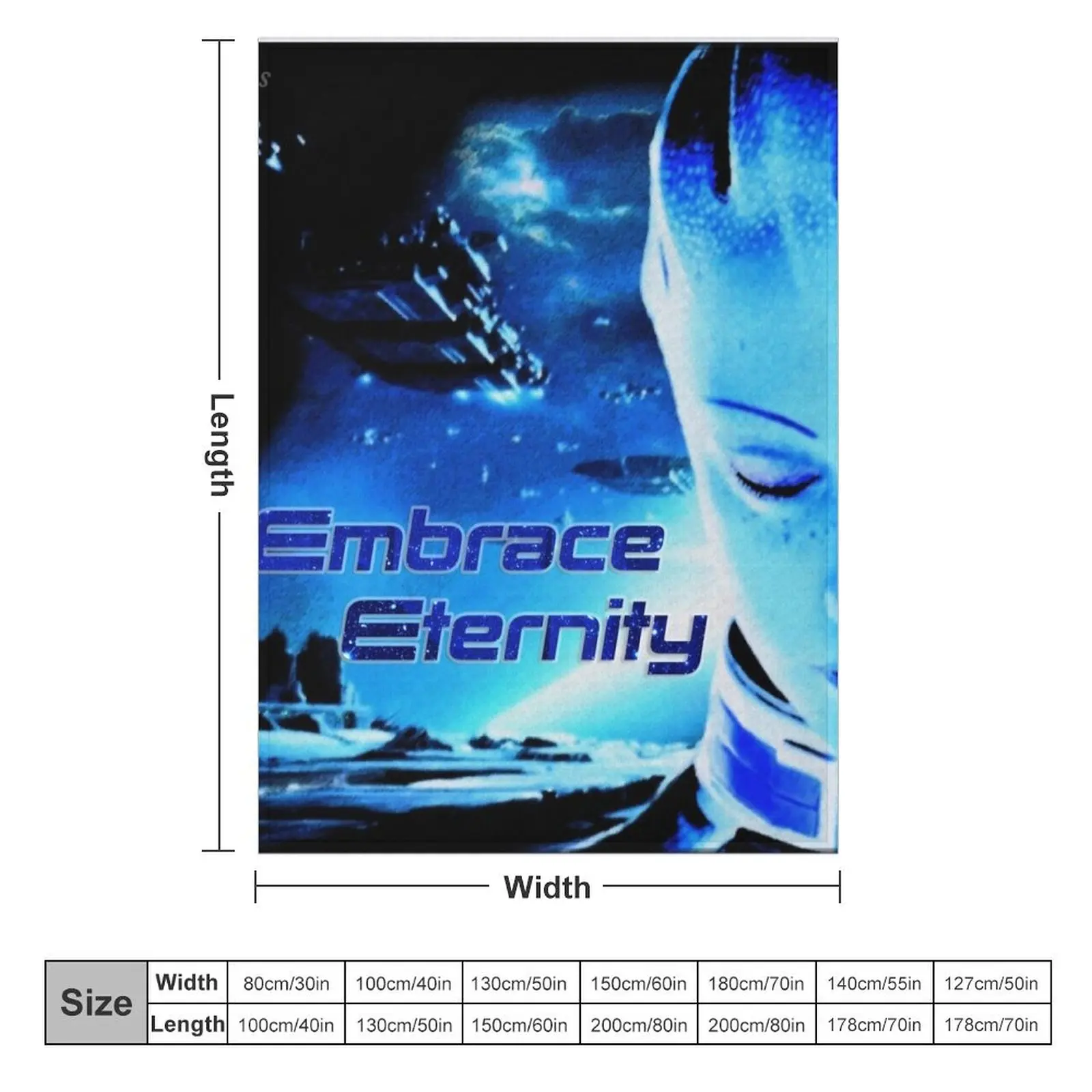 Плед-одеяло Liara T 'soni объятия вечности цифровая живопись кровать очень большое