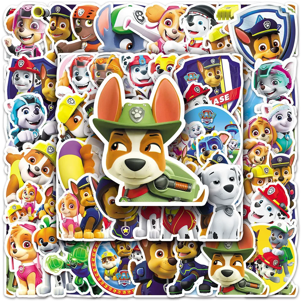 

10/30/50pcs Cute PAW Patrol Anime Stickers Decals Waterproof DIY Skateboard Laptop Phone Case Waterproof Cartoon Kids Sticker