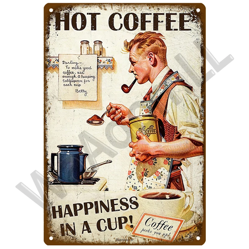 

Металлическая вывеска "Декор кофе"