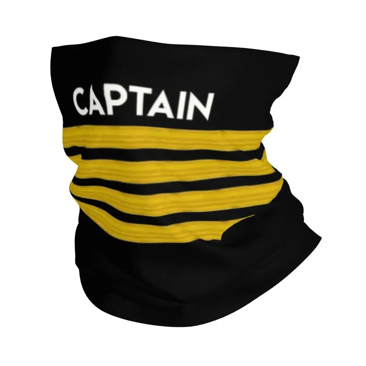 

Captain Epaulets Stripes Bandana Neck Warmer Women Men Winter Ski Tube Scarf Gaiter Aviator Flight Pilot Face Cover