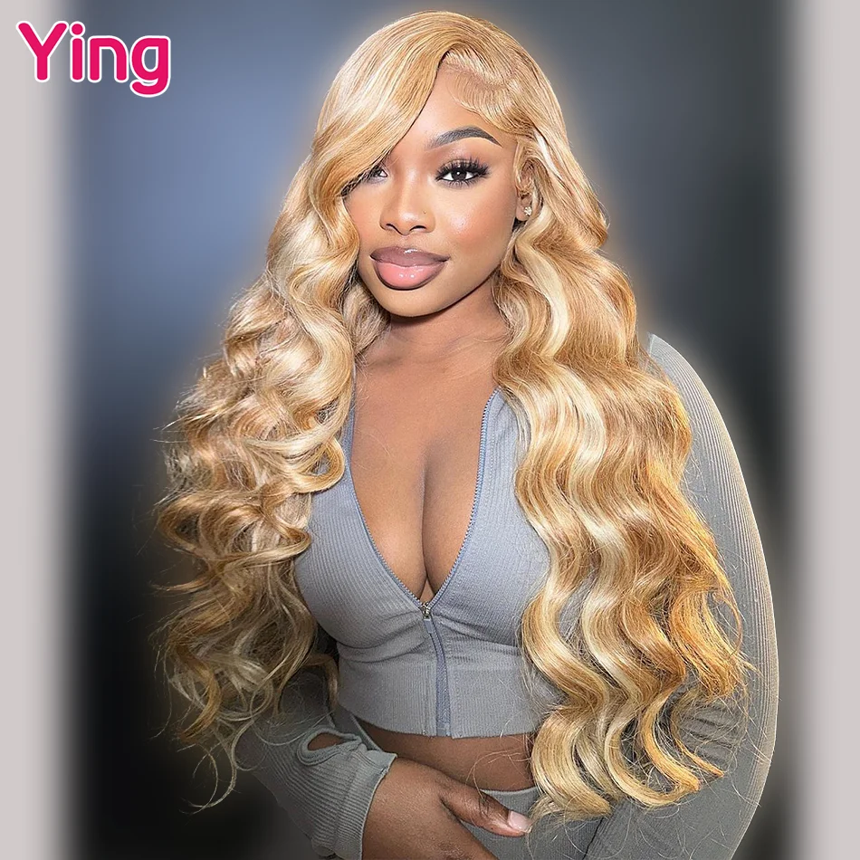 

Ying Highlight Honey Blonde Body Wave 13x4 Lace Front Human Hair Wigs Pre Plucked Brazilian Remy 613 Blonde 13x6 Lace Front Wig