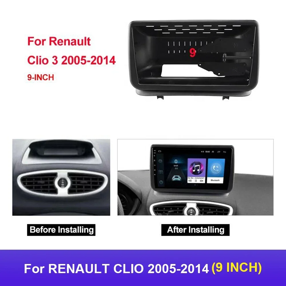 Автомобильный 9-дюймовый радиоприемник для 2005-2014 RENAULT CLIO Frame Android 2Din MP5 плеер стерео
