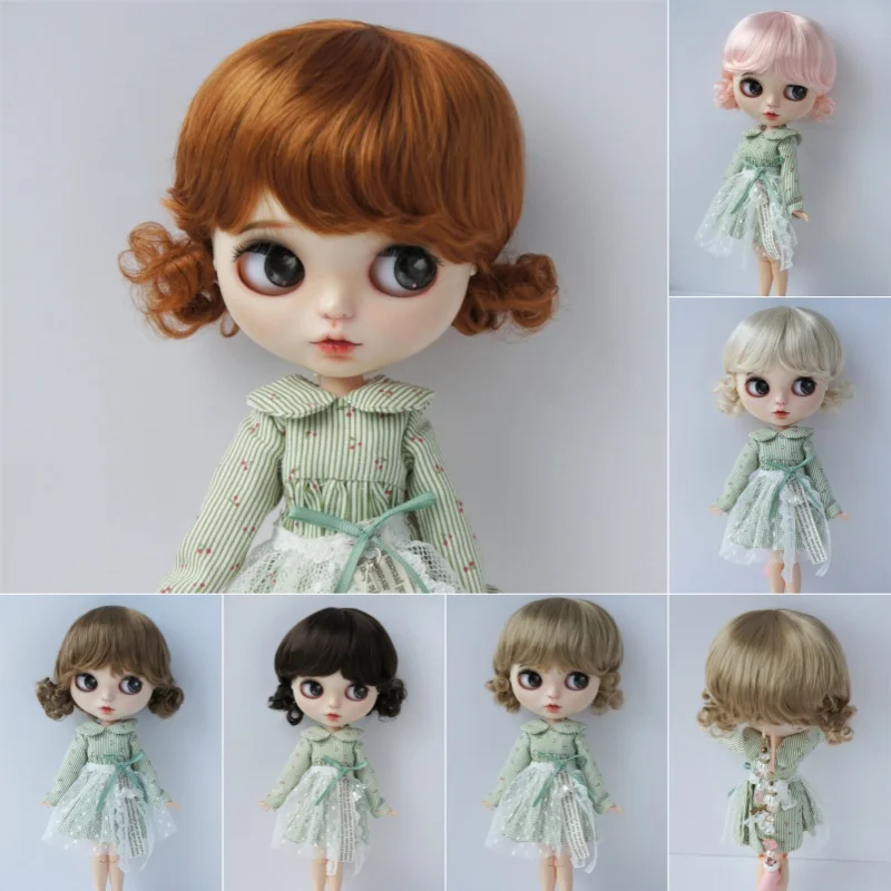JD400 16 14 13 YOSD MSD SD Blythes Pullip Двойной вьющийся мини-парик Pony BJD 6-7 дюймов 7-8 дюймов 8-9 дюймов 9-10 дюймов 10-11 дюймов Синтетические волосы из мохера BJD (art.: 3920cd1ae6873) - 3920cd1ae6873
