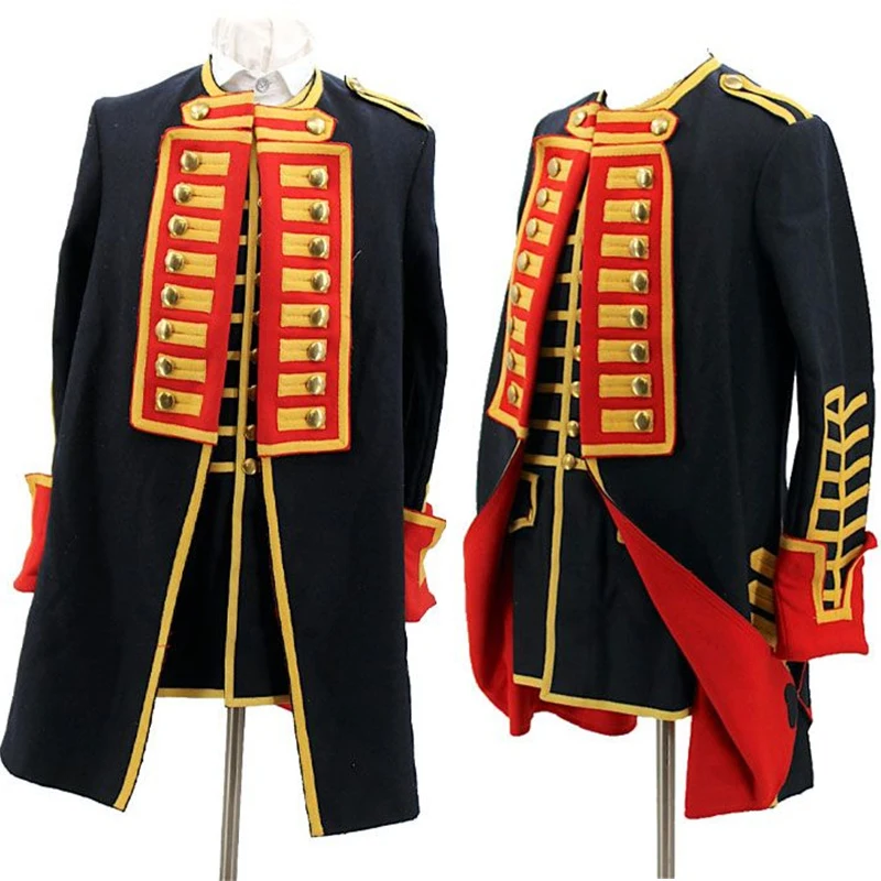 Британская военная куртка Наполеона 1700-е годы пальто королевских офицеров