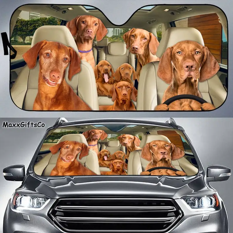 

Vizsla Car Sun Shade, Vizsla Windshield, Dogs Family Sunshade, Vizsla Car Accessories, Vizsla Lovers Gift, Car Decoration