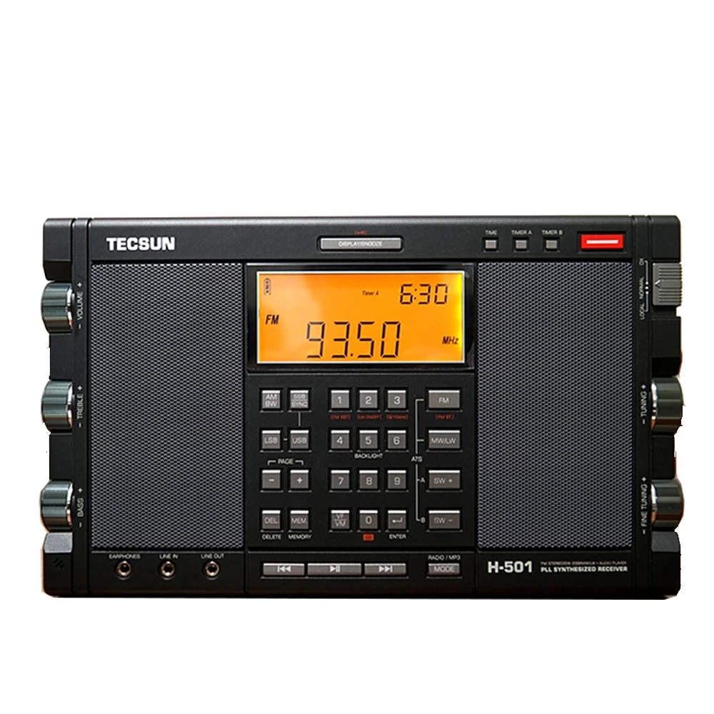 Портативный стерео-радиоприемник Tecsun Полнодиапазонный FM-приемник с двумя