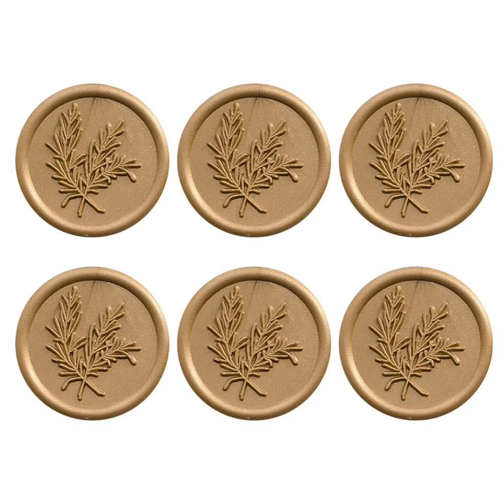

6 Pcs Journal Stickers Water Bottle Sticker Wax Stickers Envelopes Plants Gifts Wax Seal Sticker Artificial Photo Album Sticker