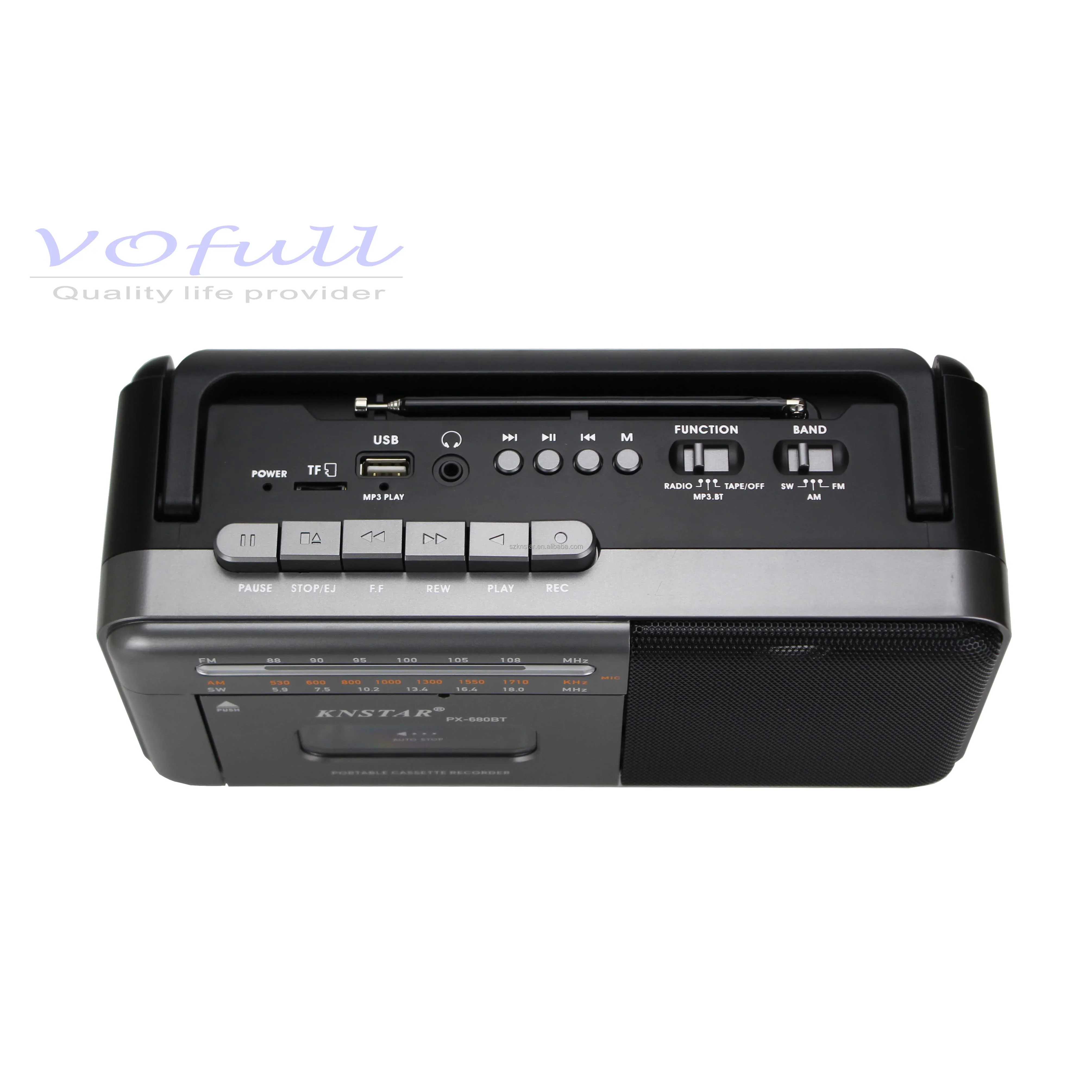 Беспроводной кассетный магнитофон Vofull AM FM SW радио Портативный динамик Радио