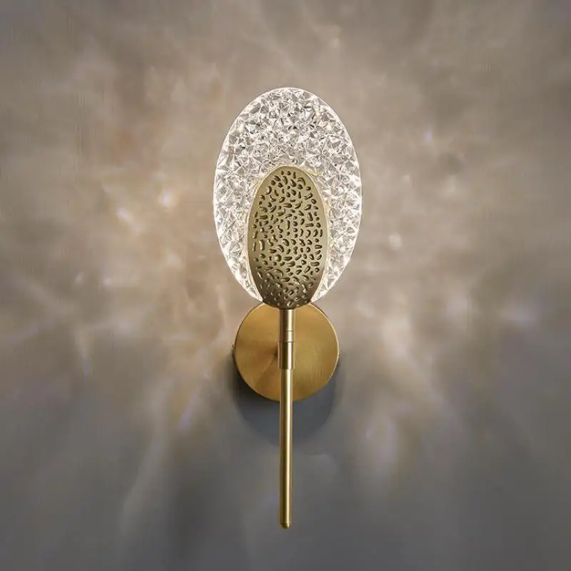 

2022 The New Wall Lamp Postmodern Light Luxury Wall Lights All Copper Bedroom Led Lamp Living Room Corridor Lamp