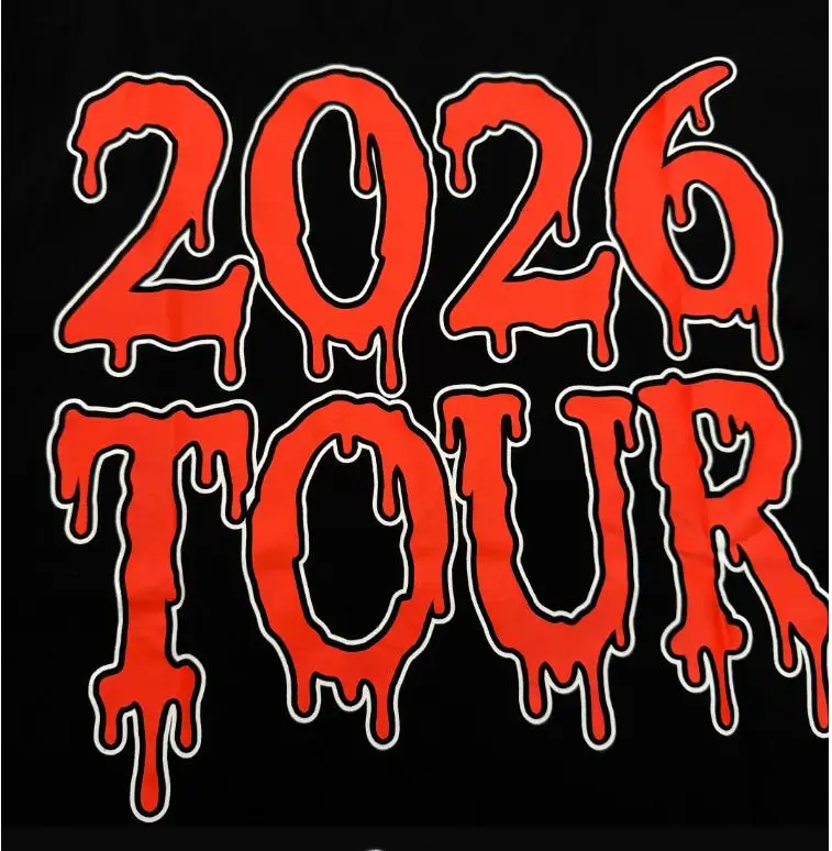 Фото Новые мужские футболки Monster T-Shirts с символикой тура Che Encore 2026, хип-хоп, скейтборд, уличный стиль, хлопковые футболки, размер US F46 №4