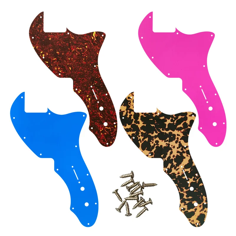 

5pcs Custom Guitar Parts For US Tele 69 Thinline Guitar Pickguard No pickup Scratch Plate, Multi Color Choice Flame Pattern