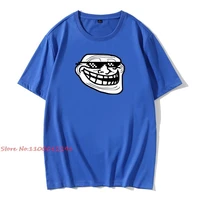 trollface face 100 cotton men short sleeve tops shirt interesting t shirts brand clothing europe t shirt large size xxxl