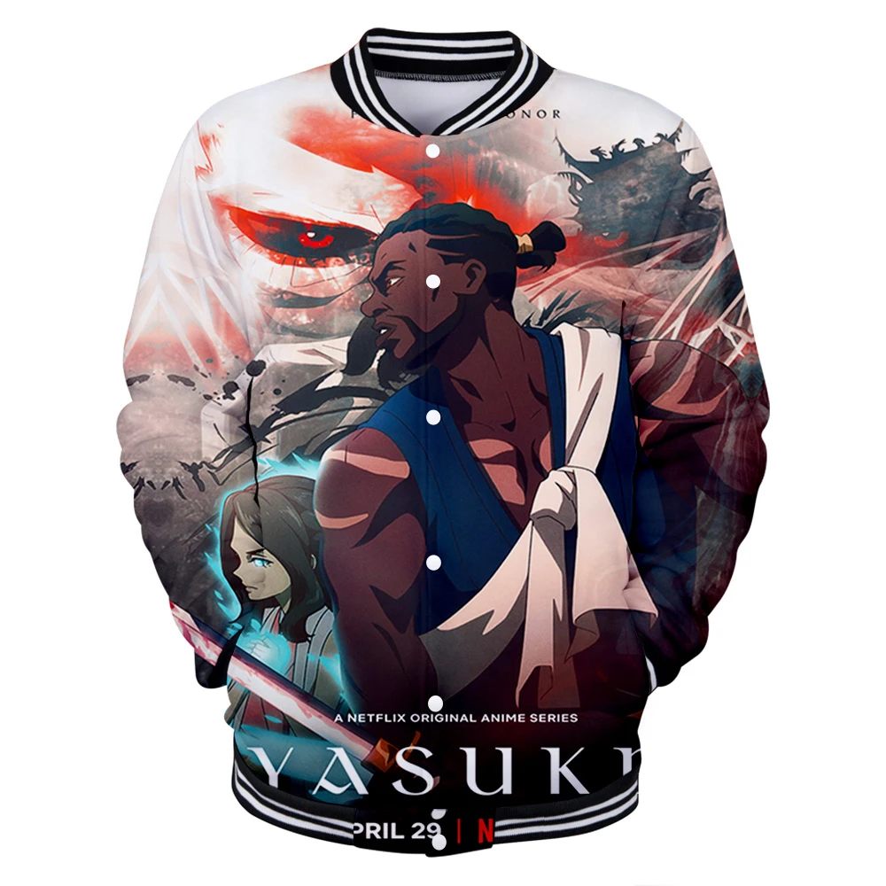 

Бейсбольные куртки Yasuke с 3D принтом для женщин и мужчин, модная куртка с длинным рукавом, лидер продаж, Повседневная Уличная одежда