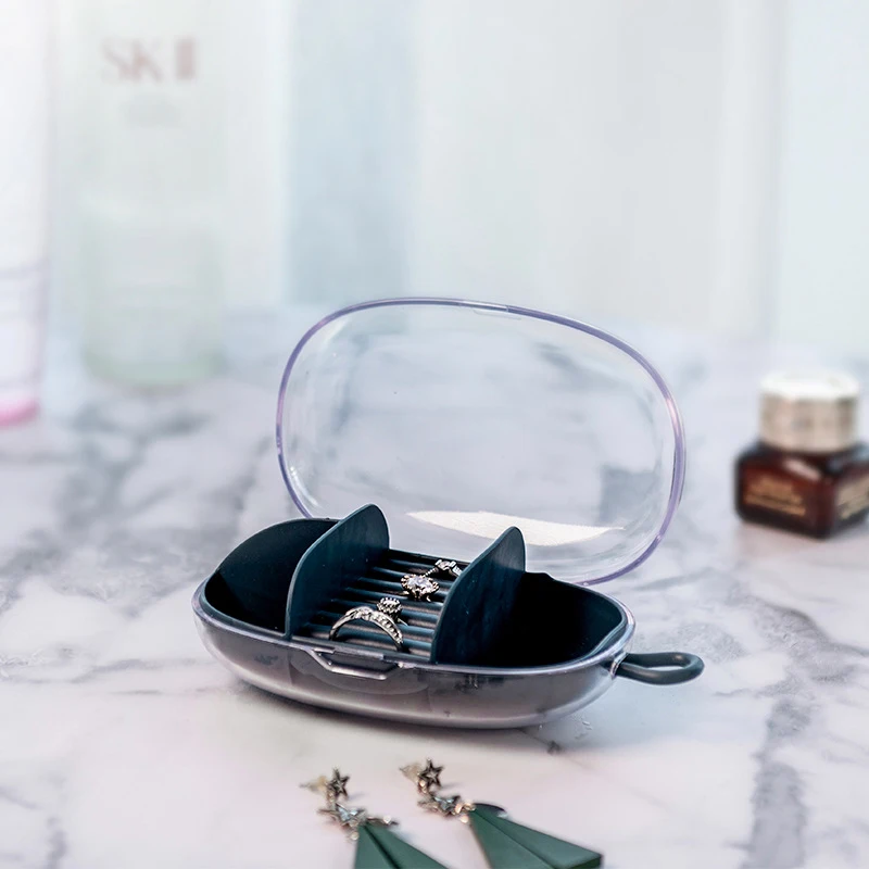 

Многофункциональная портативная искусственная кожа с крышкой, серьги, держатель для ожерелья, небольшой органайзер для украшений