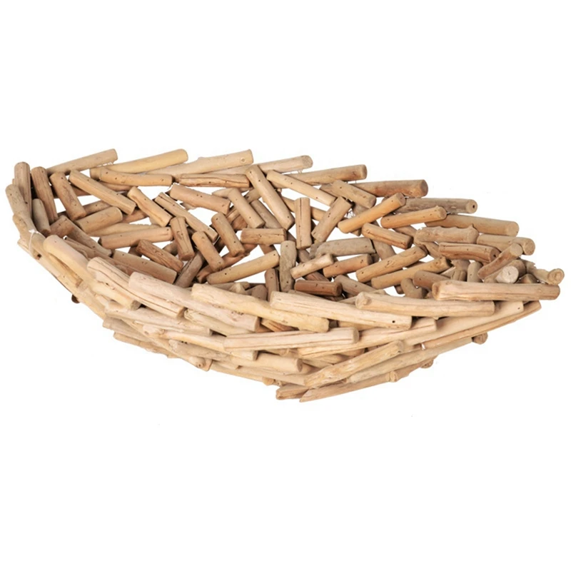 

Driftwood Handmade Wooden Round Fruit Plate Storage Basket Candy Plate Home Decoration Decoration Shootings Props