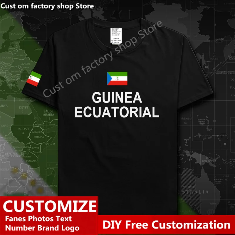 

Republic of Equatorial Guinea GNQ Country T shirt Custom Jersey Fans Name Number LOGO High Street Fashion Loose Casual T-shirt