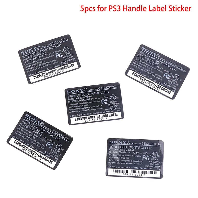 5Pcs PS3 Wireless Controller Label Sticker Console Label Sticker Shell Lable Seals Sticker Controller Back Sticker