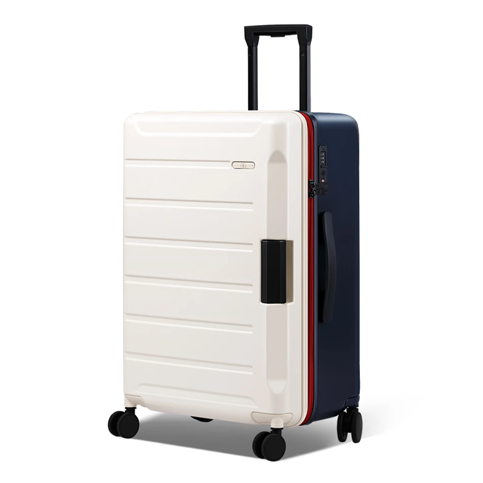 Classic blue and white two-tone luggage Large capacity trolley case Strong and durable suitcase