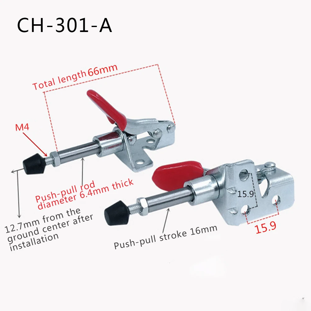 

Metal Quick Horizontal Clamp Toggle Clamp Holding Capacity 50kg Push Pull Type Release Tools Stable clamping force