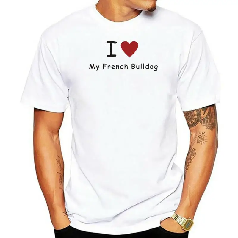

Новая летняя футболка с надписью «I Love Heart My French Bulldog»