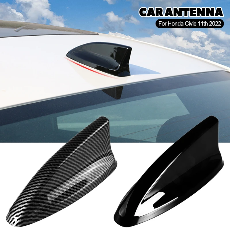 

Universal Carbon Fiber Antenna Shark Fin Cover Sticker Trim Roof Aerial Antenna Signal For Honda Civic 11th 2022 Auto Accessorie