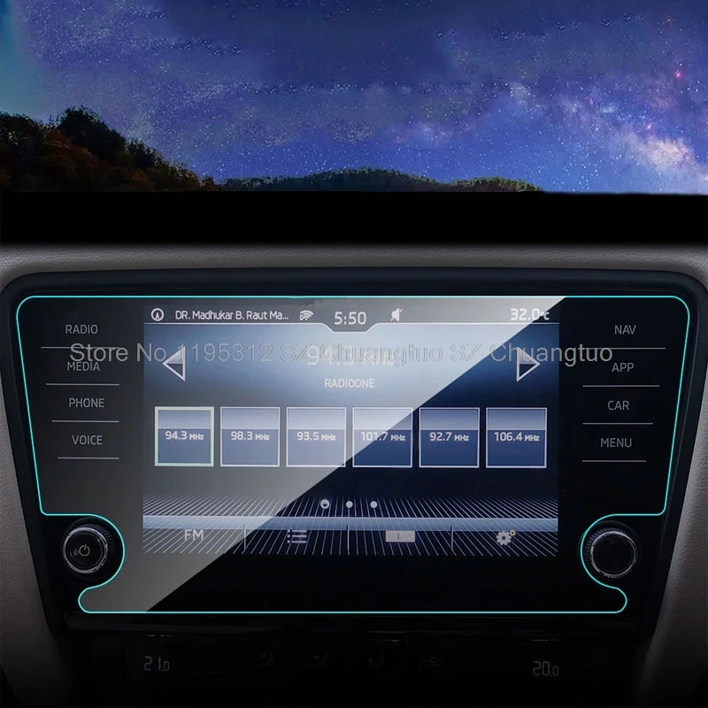 Протектор экрана для Skoda octavia A7 2018 2019 8-дюймовый автомобильный GPS-навигатор с
