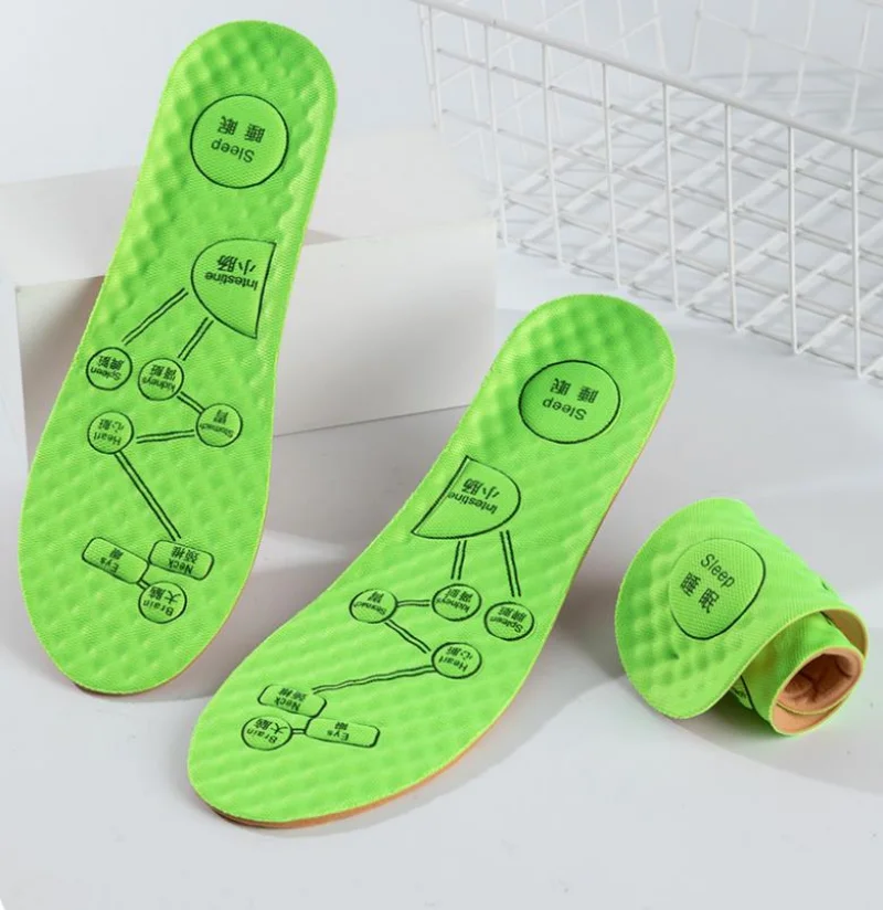 4pcs Foot Acupressure Insole for Men Women Soft Breathable Sports Cushion Inserts Sweat-absorbing Deodorant Orthopedic Shoe Sole