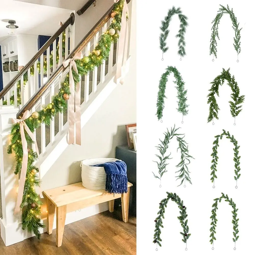 Зеленая рождественская сосновая игла из ротанга 180 см пластиковая искусственная