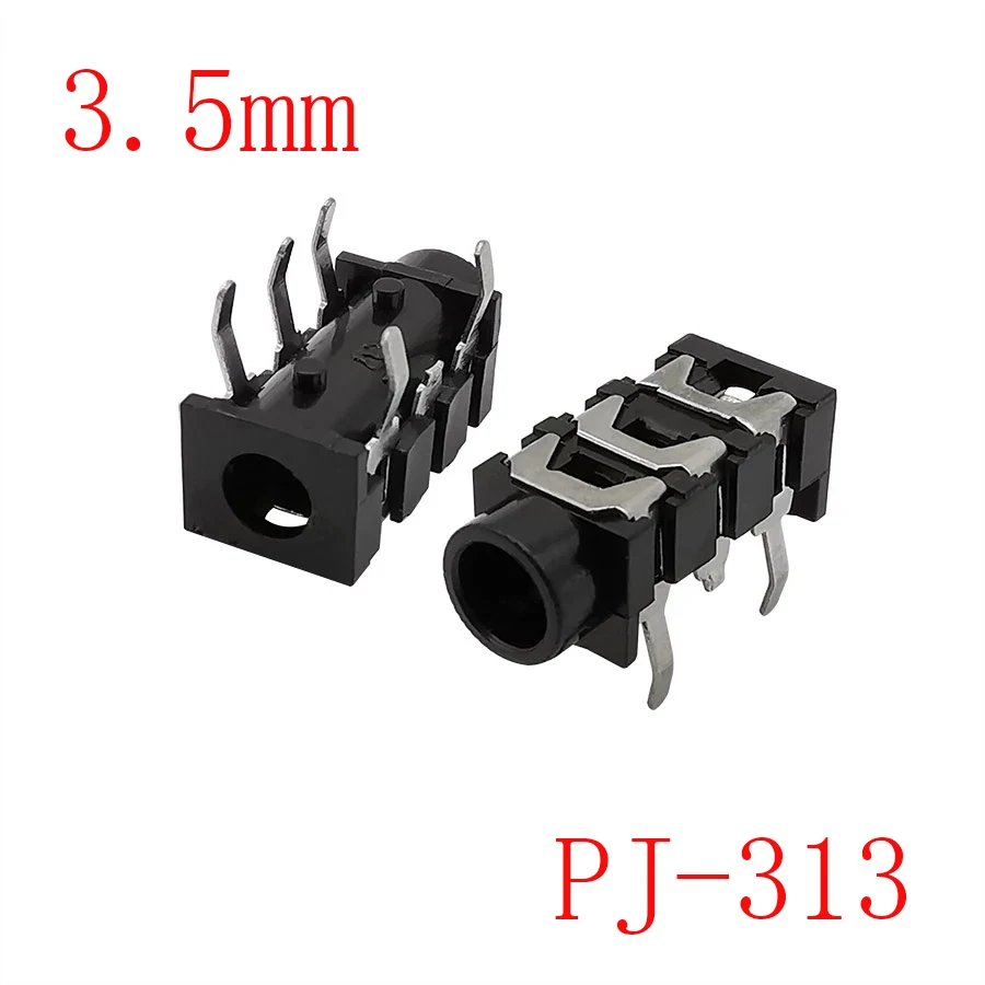 

50 шт./лот PJ-313 5Pin 3,5 мм стерео разъем для наушников адаптер Женский PJ313 3,5 мм разъем DIY разъем для наушников разъем