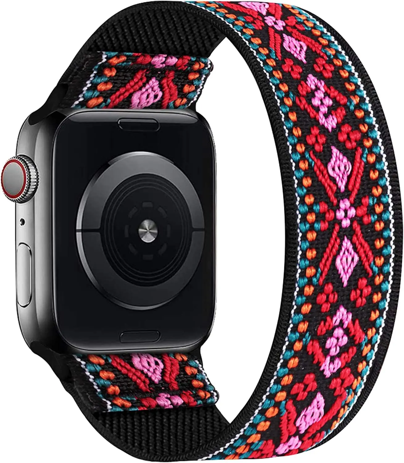 

Ремешок для Apple Watch band 44 мм 40 мм 45 мм 41 мм 42 мм 38 мм 45 мм, эластичный плетеный соло-браслет correa iWatch Series 3 5 SE 6 7, браслет