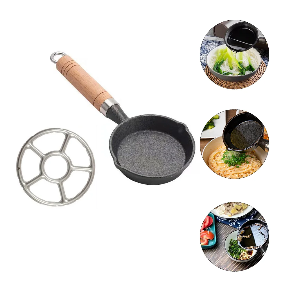 

1 Set Small Frying Pan Egg Frying Skillet Small Handle Pan with Stove Rack Small Cookware