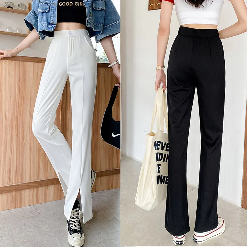 

Wide Leg Pants Women Summer Clothes for Women Pantalones De Mujer Office Wear Women Elegant Straight Trousers Fashion Women 2021