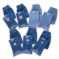 princess jeans childrens clothing pants teenage wide leg jeans girl clothes flared jeans slim fit for 2 to 12 years children
