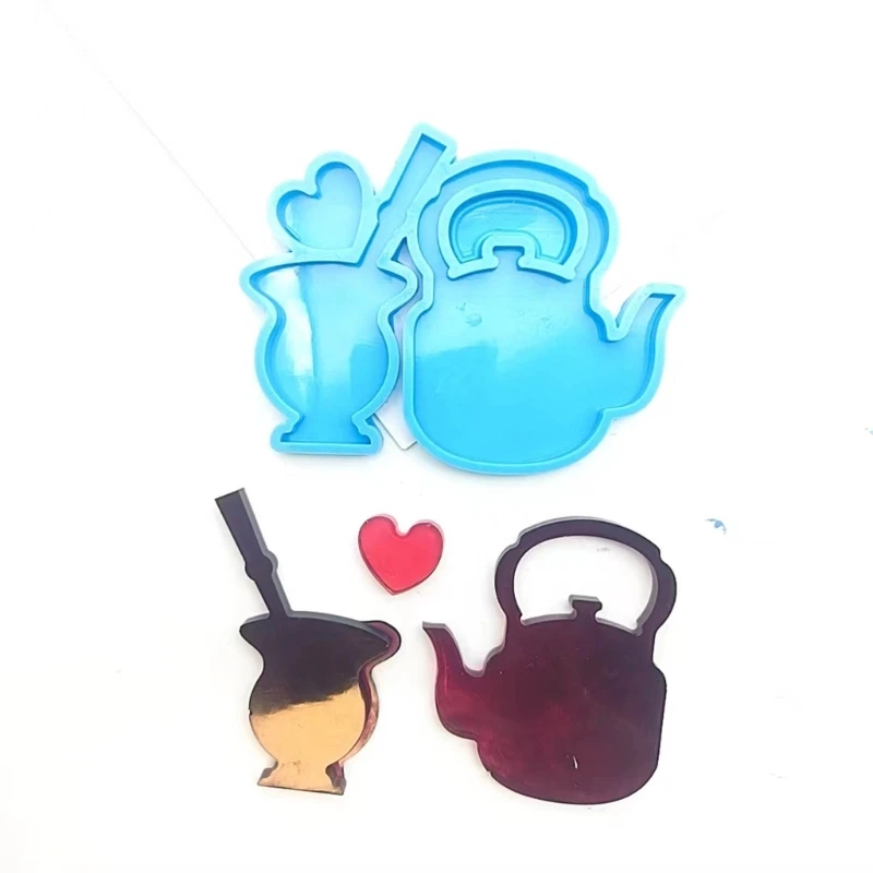 

Teapot Shape Epoxy Resin Silicone Molds DIY Keychain Pendant Jewelry Molds